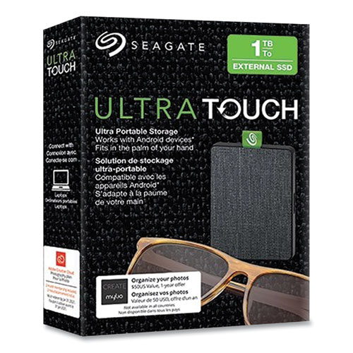 Backup Plus Ultra Touch External Hard Drive, 1 TB, USB 3.0, Black
