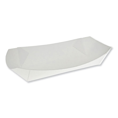 Paper Hot Dog Tray with Perforations, 7.04 x 1.75 x 1.43, White, 1,000/Carton