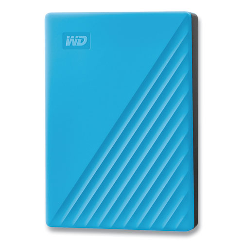 Image of Wd My Passport External Hard Drive, 4 Tb, Usb 3.2, Sky Blue
