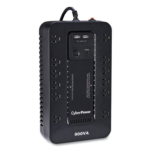 Image of Cyberpower® St900U Standby Ups Battery Backup, 12 Outlets, 900 Va, 890 J