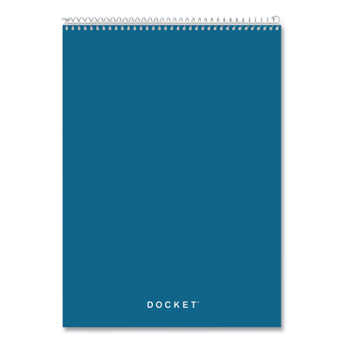 Tops™ Docket Ruled Wirebound Pad With Cover, Wide/Legal Rule, Blue Cover, 70 White 8.5 X 11.75 Sheets