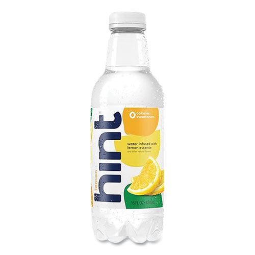 Flavored Water, Lemon, 16 oz Bottle, 12 Bottles/Carton