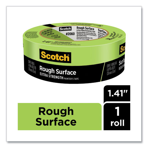 Image of Scotch® Rough Surface Extra Strength Painter'S Tape, 3" Core, 1.41" X 60.1 Yds, Green