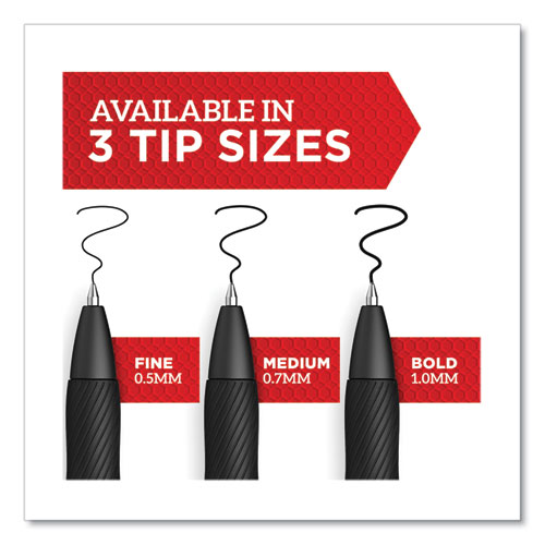 Image of Sharpie® S-Gel™ S-Gel High-Performance Gel Pen, Retractable, Medium 0.7 Mm, Three Assorted Ink Colors, Black Barrel, 8/Pack