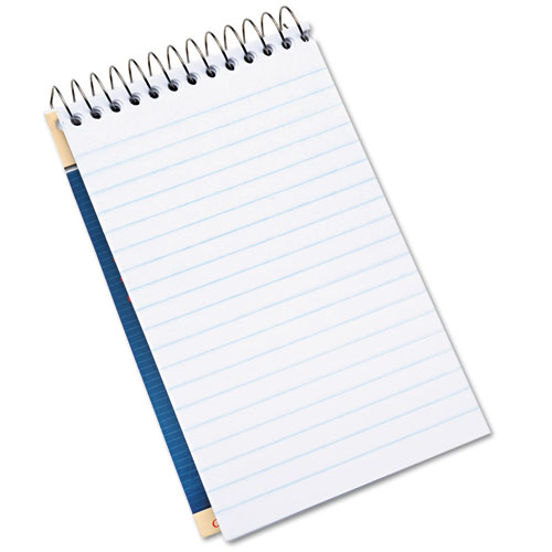 7530014547392 SKILCRAFT Notepad, Narrow Rule, Blue Cover, 50 White 3.25 x 5.5 Sheets, Dozen
