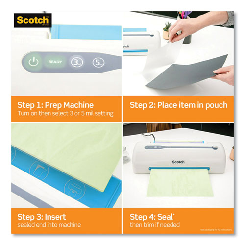 Image of Scotch™ Laminating Pouches, 3 Mil, 11.5" X 17.5", Gloss Clear, 25/Pack