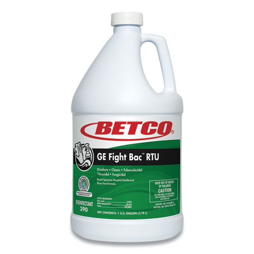 GE Fight Bac RTU Disinfectant, Fresh Scent, 1 gal Bottle, 4/Carton