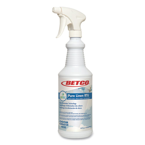 Betco® Pure Linen RTU Odor Eliminator, Pure Linen, 32 oz Spray Bottle, 6/Carton