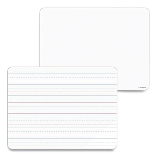 Image of U Brands Double-Sided Dry Erase Lap Board, 12 X 9, White Surface, 10/Pack