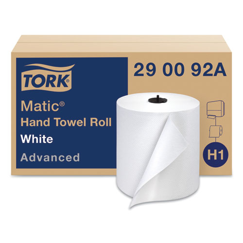 Image of Advanced Matic Hand Towel Roll, 2-Ply, 7.7" x 525 ft, White, 643/Roll, 6 Rolls/Carton