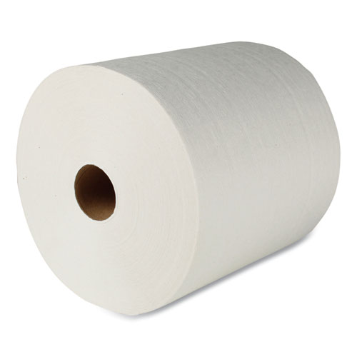 Image of Hard Roll Paper Towels with Premium Absorbency Pockets, 8" x 600 ft, 1.75" Core, White, 6 Rolls/Carton