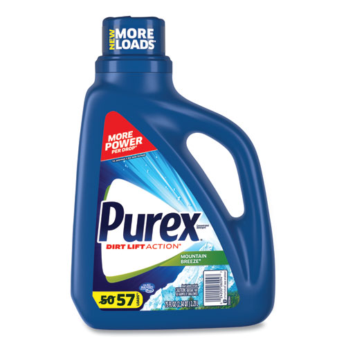 Purex® Liquid Laundry Detergent, Mountain Breeze, 150 oz Bottle, 4/Carton