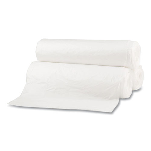 Low Density Repro Can Liners, 30 gal, 0.62 mil, 30" x 36", White, 10 Bags/Roll, 20 Rolls/Carton