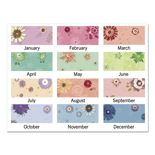 Paper Flowers Desk Pad, Floral Artwork, 22 x 17, Black Binding, Clear Corners, 12-Month (Jan to Dec): 2022