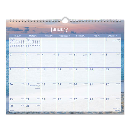 Tropical Escape Wall Calendar, Tropical Escape Photography, 15 x 12, Pale Blue/Multicolor Sheets, 12-Month (Jan to Dec): 2022