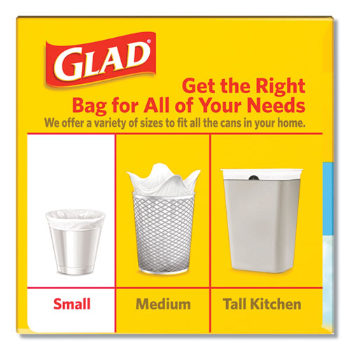 Glad Drawstring Gain with Febreze Trash Bags - Medium, White, 26 ct
