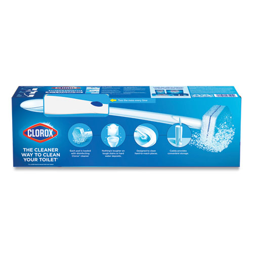 Image of ToiletWand Disposable Toilet Cleaning System: Handle, Caddy and Refills, White