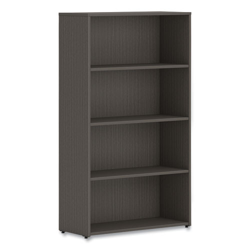 Mod Bookcase, Four-Shelf/3 Adjustable, 30w x 13d x 53h, Slate Teak