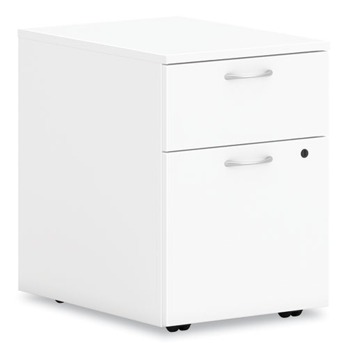 Mod Mobile Pedestal, Left or Right, 2-Drawers: Box/File, Legal/Letter, Simply White, 15" x 20" x 20"