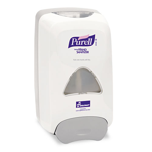 4510015512866, SKILCRAFT PURELL Instant Hand Sanitizer Foam Dispenser, 1200 mL, 6.1 x 5.1 x 10.6, Gray, 6/Box