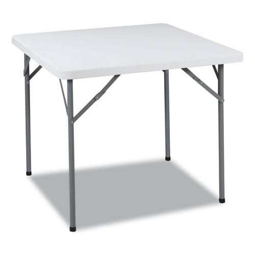 IndestrucTable Classic Folding Table, Square, 34" x 34" x 29", Platinum Granite