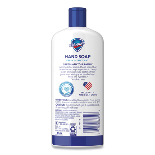 Image of Liquid Hand Soap, Fresh Clean Scent, 25 oz Bottle