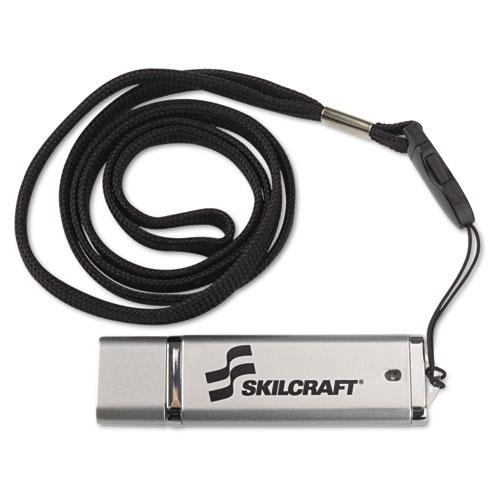 7045015584985, SKILCRAFT Ultra-Slim Flash Drive, 8 GB, Silver
