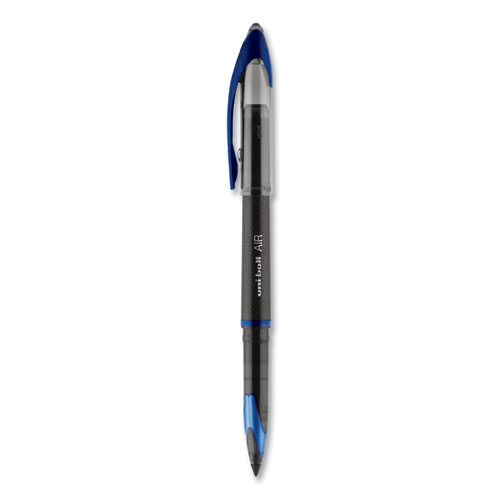 Image of AIR Porous Gel Pen, Stick, Medium 0.7 mm, Blue Ink, Black/Blue Barrel, 3/Pack