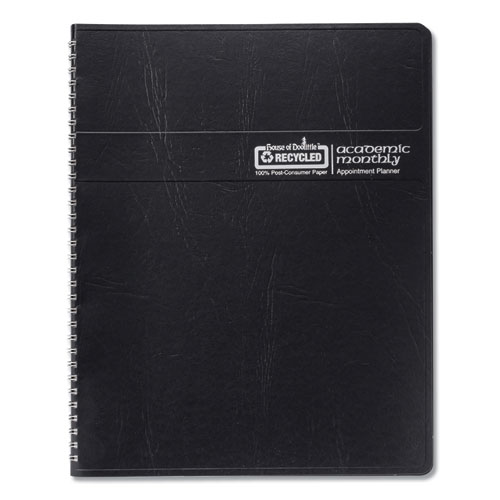 Image of House Of Doolittle™ 14-Month Recycled Ruled Monthly Planner, 11 X 8.5, Black Cover, 14-Month (July To Aug): 2023 To 2024