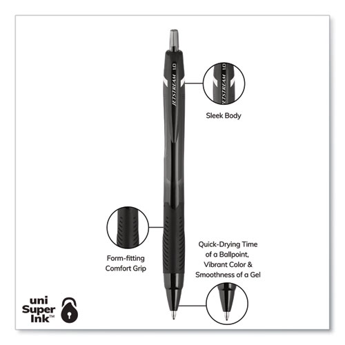 Jetstream Elements Hybrid Gel Pen, Retractable, Medium 1 mm, Assorted Ink and Barrel Colors, 6/Pack