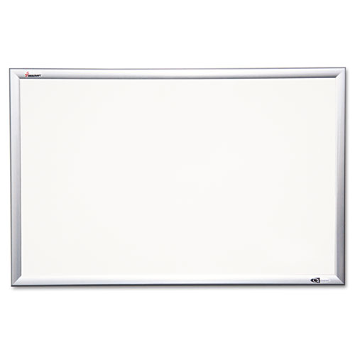 7110015680406 SKILCRAFT Quartet Magnetic Porcelain Marker Board, 60 x 36, White Surface, Anodized Aluminum Frame