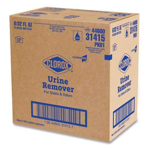 Image of Urine Remover for Stains and Odors, 32 oz Pull top Bottle, 6/Carton