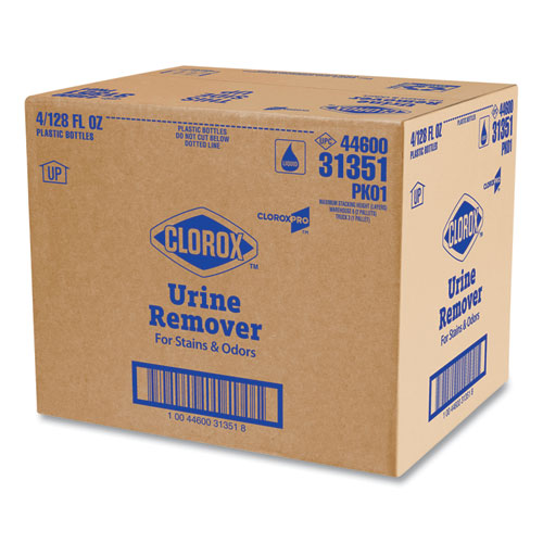 Image of Urine Remover for Stains and Odors, 128 oz Refill Bottle, 4/Carton