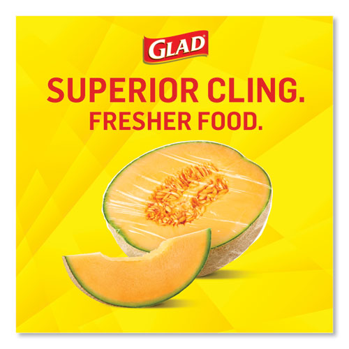 Image of Glad® Clingwrap Plastic Wrap, 200 Square Foot Roll, Clear, 12 Rolls/Carton