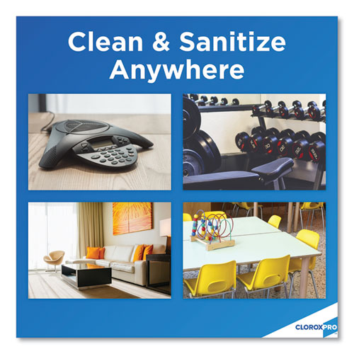 Image of Clorox® 4-In-One Disinfectant And Sanitizer, Citrus, 14 Oz Aerosol Spray, 12/Carton