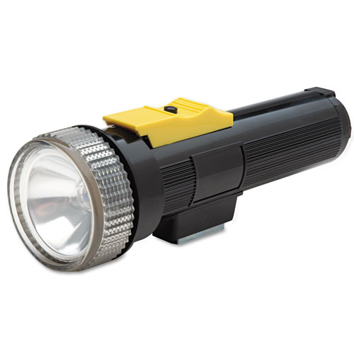 6230007813671, Flashlight with Magnet, 2 D Batteries (Sold Separately), Black