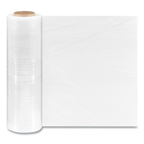 Coastwide Professional™ Extended Core Blown Stretch Wrap, 18" X 1,500 Ft, 79-Gauge, Clear, 4/Carton