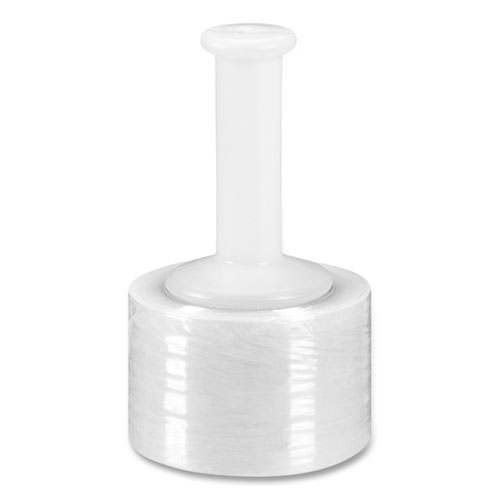 Image of Cast Banding Wrap with Hand Dispenser, 3" x 1,000 ft, 80-Gauge, Clear, 18/Carton