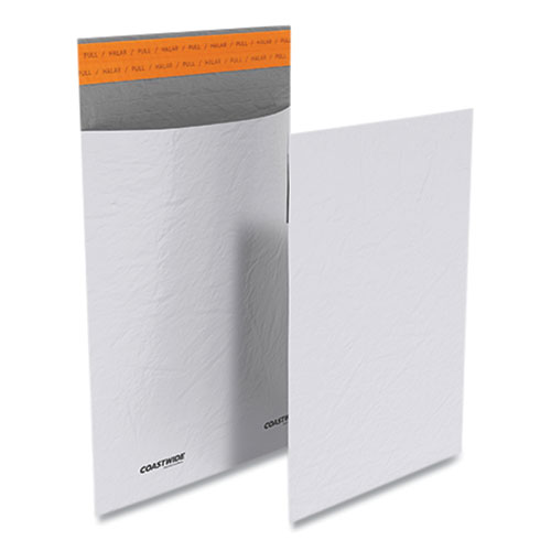Self-Sealing Poly Mailer, Square Flap, Self-Adhesive Closure, 7.5 x 10.5, White, 100/Pack