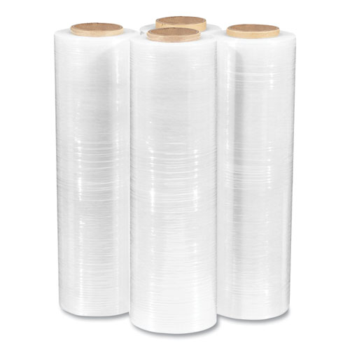 Image of Coastwide Professional™ Extended Core Cast Stretch Wrap, 18" X 1,500 Ft, 80-Gauge, Clear, 4/Carton