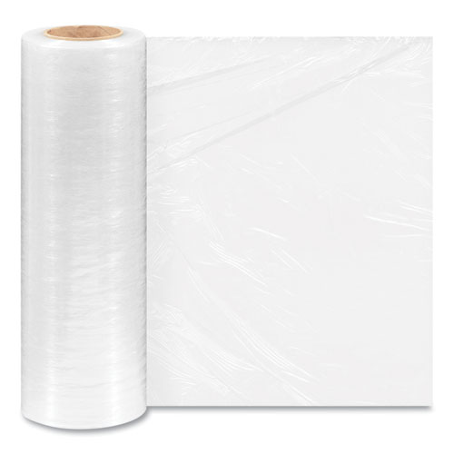Extended Core Cast Stretch Wrap, 15" x 1,500 ft, 80-Gauge, Clear, 4/Carton