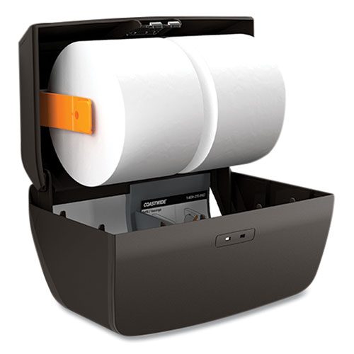 Image of J-Series Duo Bath Tissue Dispenser, 11.49 x 6.9 x 7.55, Black