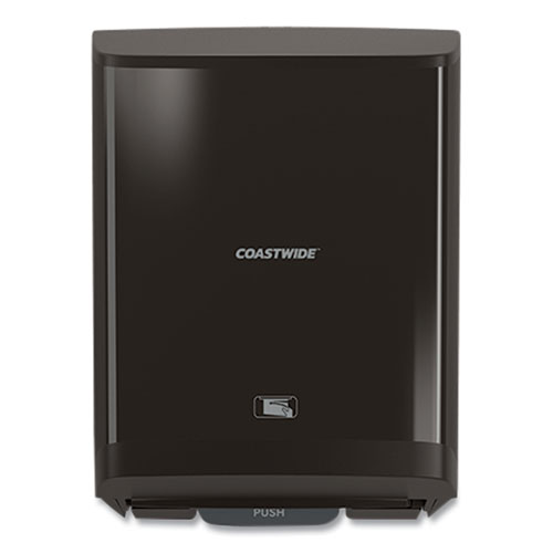 Coastwide Professional™ J-Series Automatic Touchless Hardwound Paper Towel Dispenser, 12.32 x 9.34 x 16.67, Black