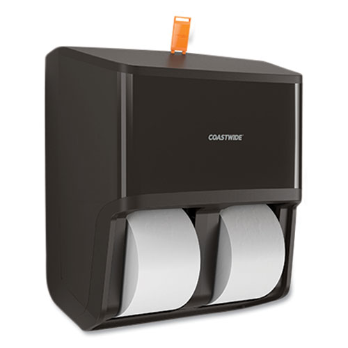 J-Series Quad Bath Tissue Dispenser, 13.52 x 7.51 x 14.66, Black
