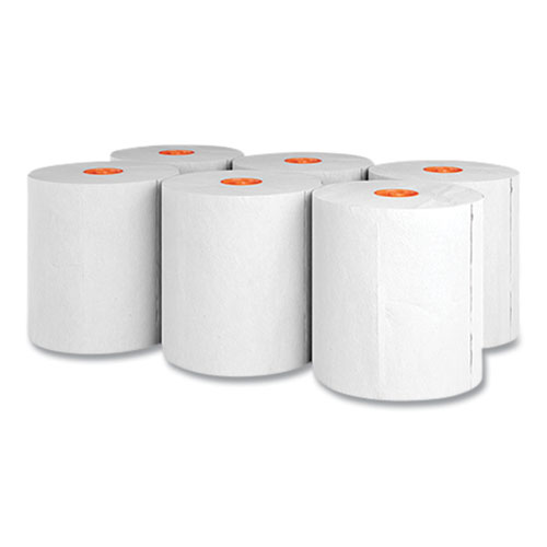Image of Coastwide Professional™ J-Series Hardwound Paper Towels, 1-Ply, 8" X 800 Ft, White, 6 Rolls/Carton