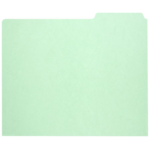 7530009886515 SKILCRAFT File Guide Card, 3-Tab, 11.75 x 10, Light Green, 1 Set