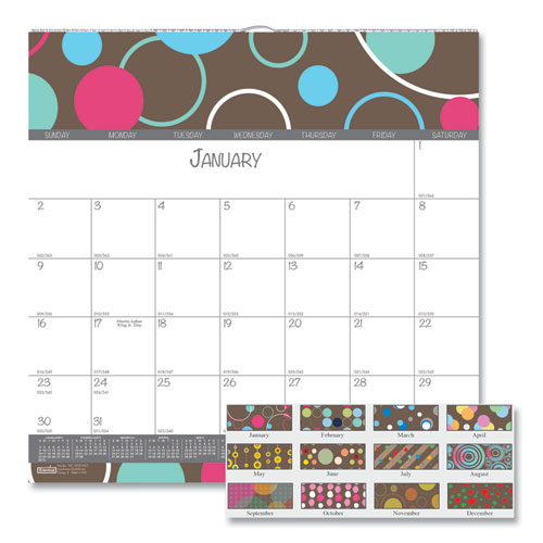 Recycled Bubbleluxe Wall Calendar, Bubbleluxe Artwork, 12 x 12, White/Multicolor Sheets, 12-Month (Jan to Dec): 2023