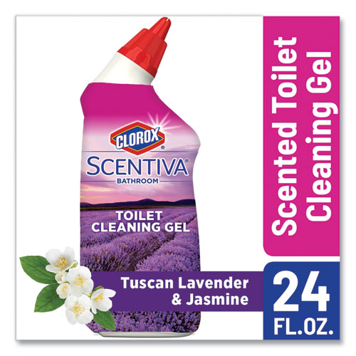Scentiva Manual Toilet Bowl Cleaner, Tuscan Lavender and Jasmine, 24 oz, 6/Carton