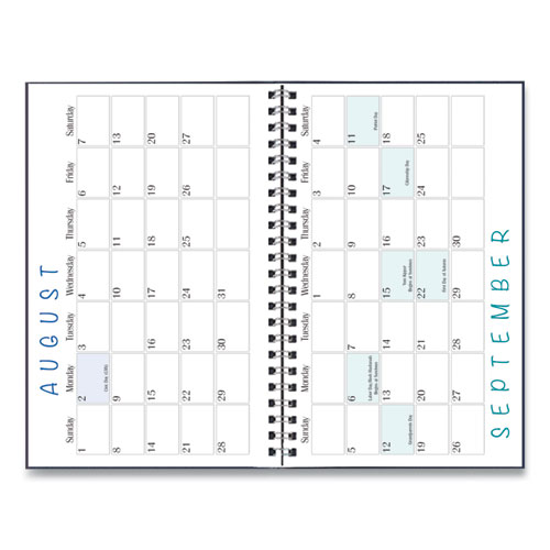 Recycled Academic Weekly/ Monthly Appointment Planner, 8 x 5, Black ...