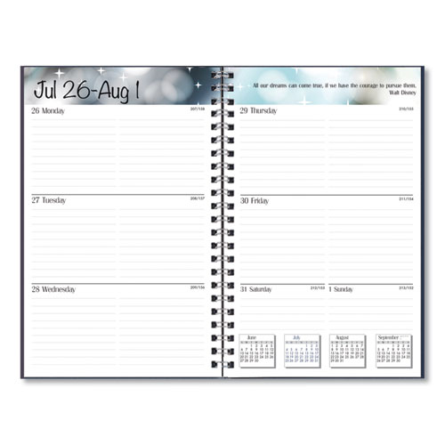 Image of House Of Doolittle™ Recycled Academic Weekly/Monthly Appointment Planner, 8 X 5, Black Cover, 13-Month (Aug To Aug): 2023 To 2024